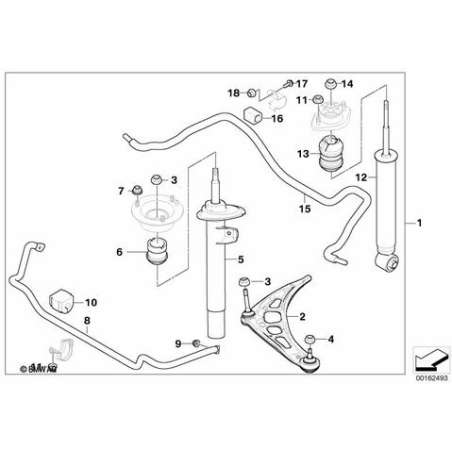 Jambe de suspension avant gauche