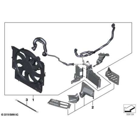 Conduite d'air avant gauche