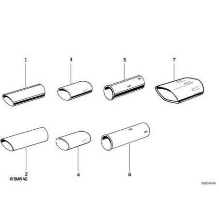 Embout tuyau d'échappement chrome