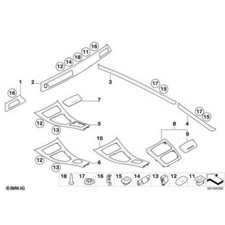 Cache de console centrale