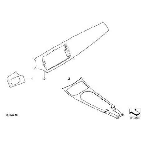 Cache de console centrale aluminium