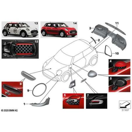 Rayures latérales JCW Racing