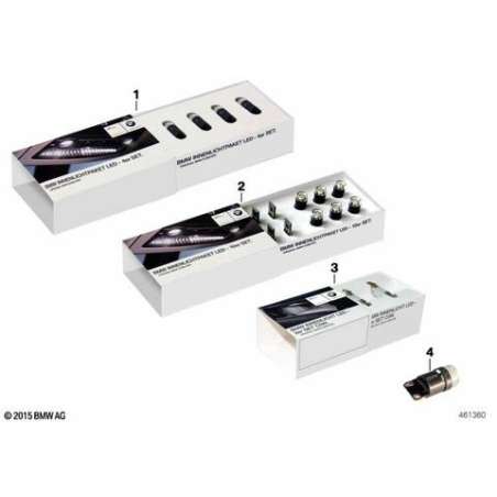 LED éclairage intér. BMW - jeu de 2