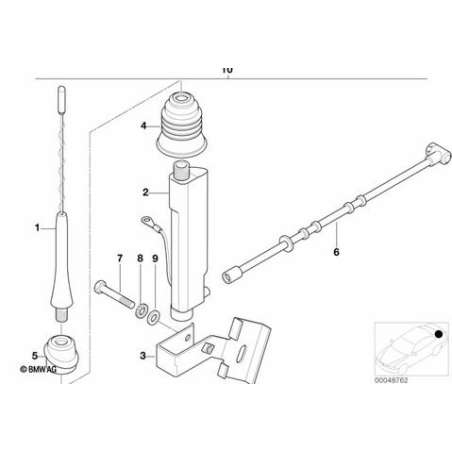 Douille, antenne à bâton court,extérieur