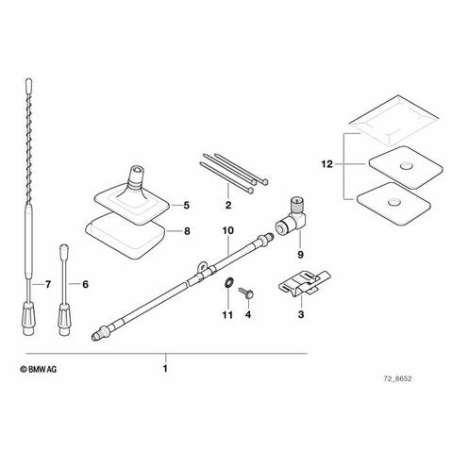 Feuilles adhesives p.L antenne sur vitre