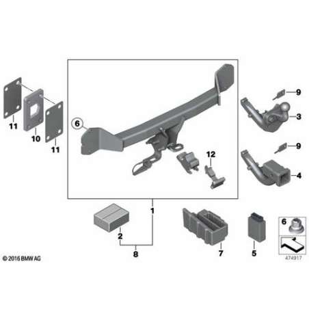 Kit postéquipement AHK faisceau câbles