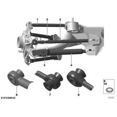 Bras oscillant d guidage avec fixation