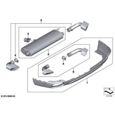 Embout tuyau d'échappement chrome