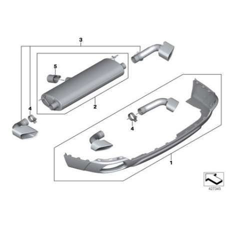 Embout tuyau d'échappement chrome