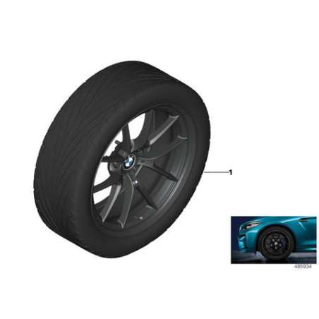 Jeu roues été complètes RDC noir mat