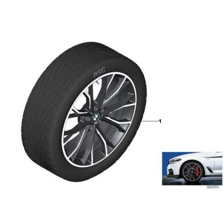 Jeu roues été complètes RDC noir mat