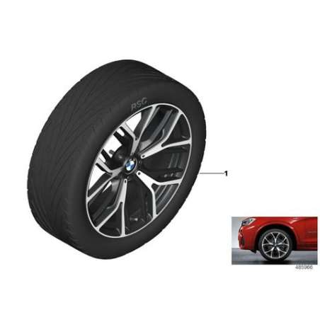 Jeu roues été complètes RDC LC, noires