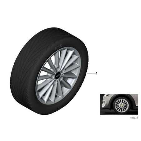Jeu roues été complètes RDC noir mat
