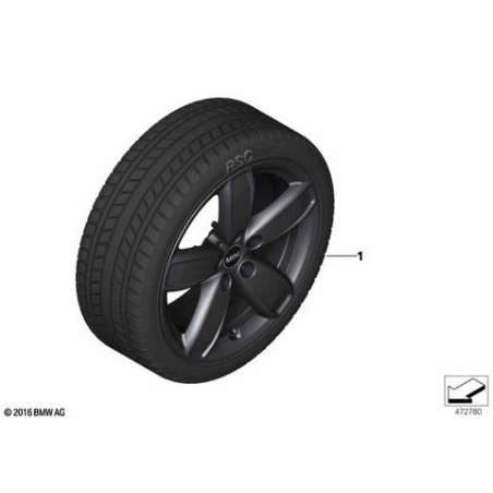 Roue complète hiver RDCi noire