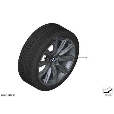 Roue complète RDC hiver noire