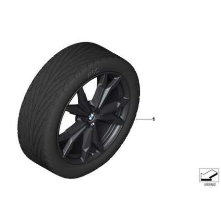 Jeu roues été complètes RDC noir mat