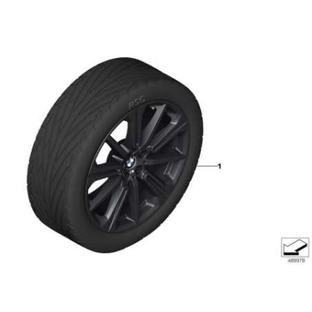 Jeu roues été complètes RDC noir mat