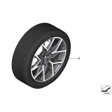 Jeu roues été complètes RDC noir mat