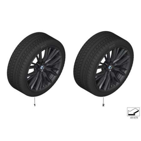 RDC roue complète hiver noir mat