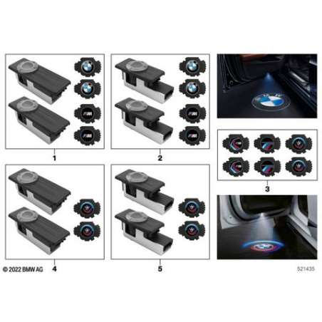 BMW M 50 ans, projecteurs porte LED 68mm