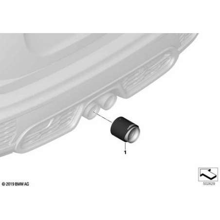 Embout d'échappement carbone