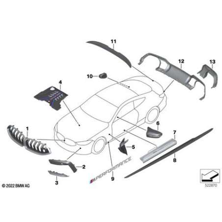 Grille enjoliveur avant carbone