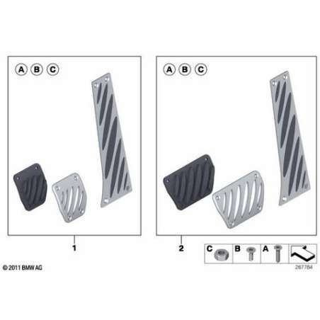 Jeu de patins pour pédales alu