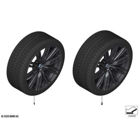 RDC roue complète hiver noir mat