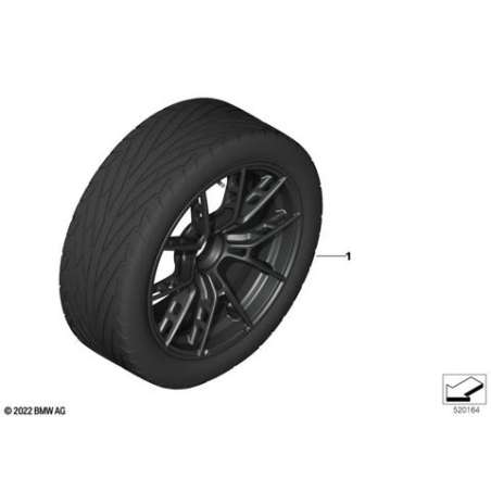 Jeu roues été complètes RDC noir mat