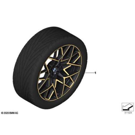 RDC jeu roues compl.été Jetblack or