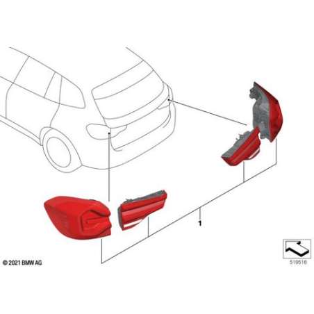 Kit de montage feu ar facelift