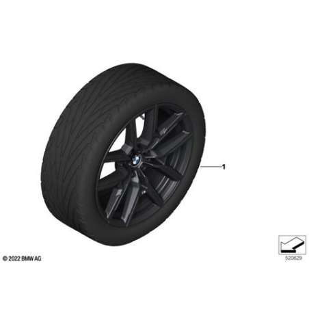 RDC Jeu de roues d'été complet noir