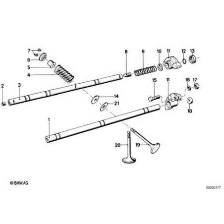 Axe de culbuteur d'admission avant