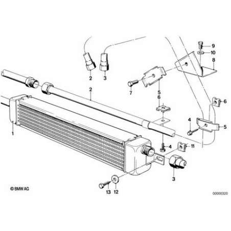 Conduite de radiateur d'huile d'entree