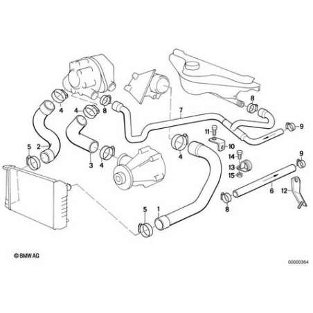 Tuyau admission-moteur et soupape d'eau