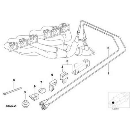 Support pour cable de sonde lambda