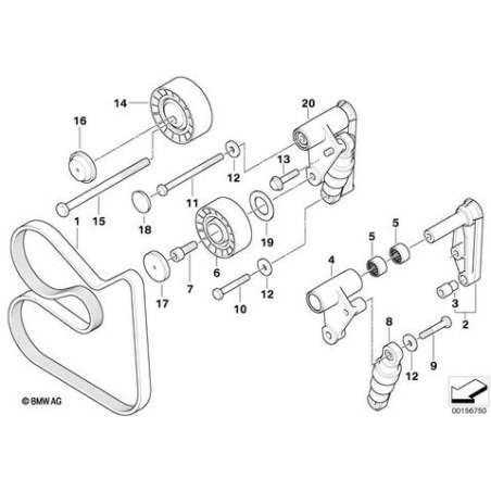 Tendeur de courroide hydraulique