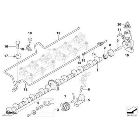 Conduite jets d'huile, coté sortie