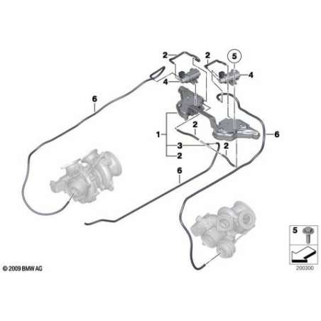 Réservoir de dépression avec support