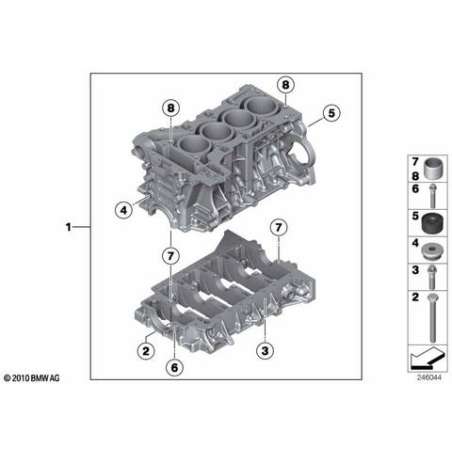 Bloc-moteur avec pistons