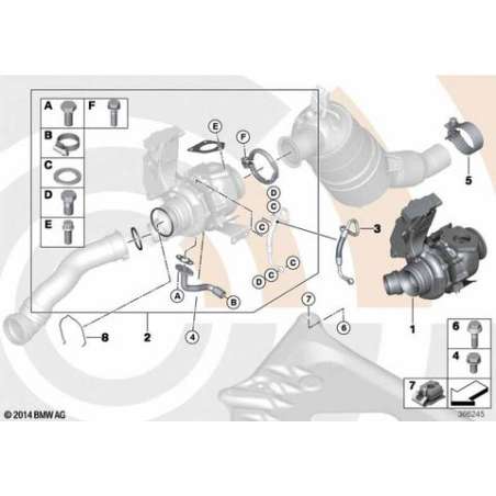 Kit de montage de turbocompresseur