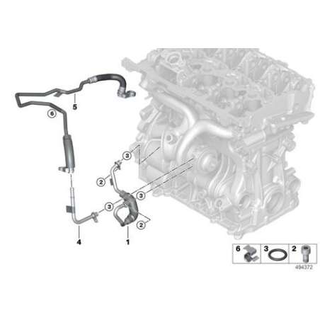Conduite retour liqu.refr.turbocompress.