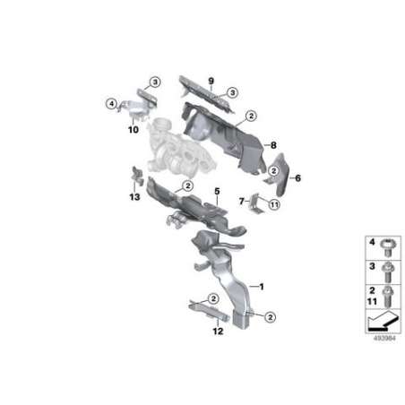 Ecran thermique sup. turbocompresseur