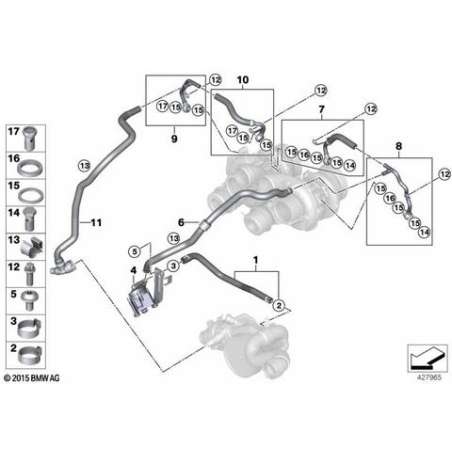 Conduite d'arrivée du turbocompresseur