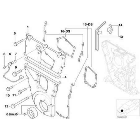 Jeu joints boitier d.chaine sans amiante