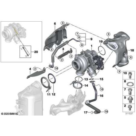Kit de montage de turbocompresseur