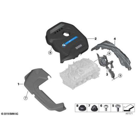 Recouvrement du moteur