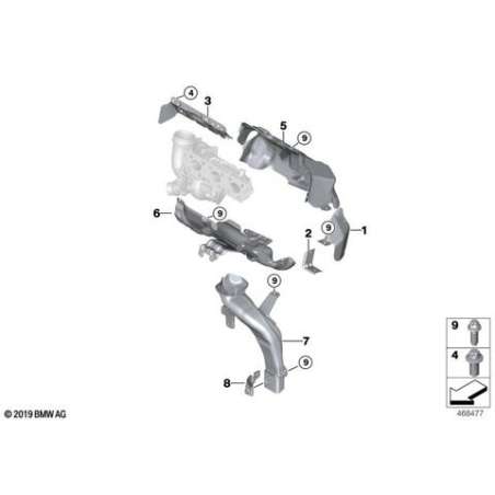 Ecran thermique sup. turbocompresseur