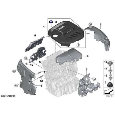 Recouvrement du moteur