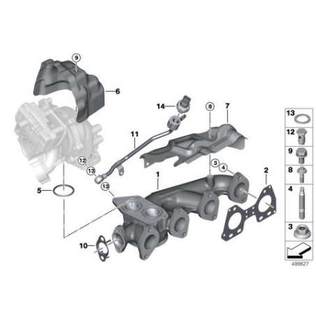 Tuyau de pression gaz d'échappement